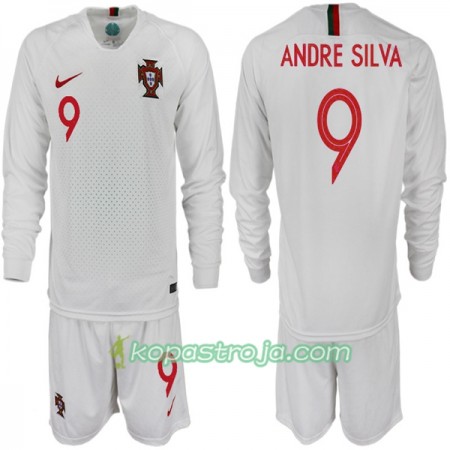 Billiga Fotbollströjor Portugal ANDRE SILVA 9 Barn VM 2018 Borta tröja Långärmad